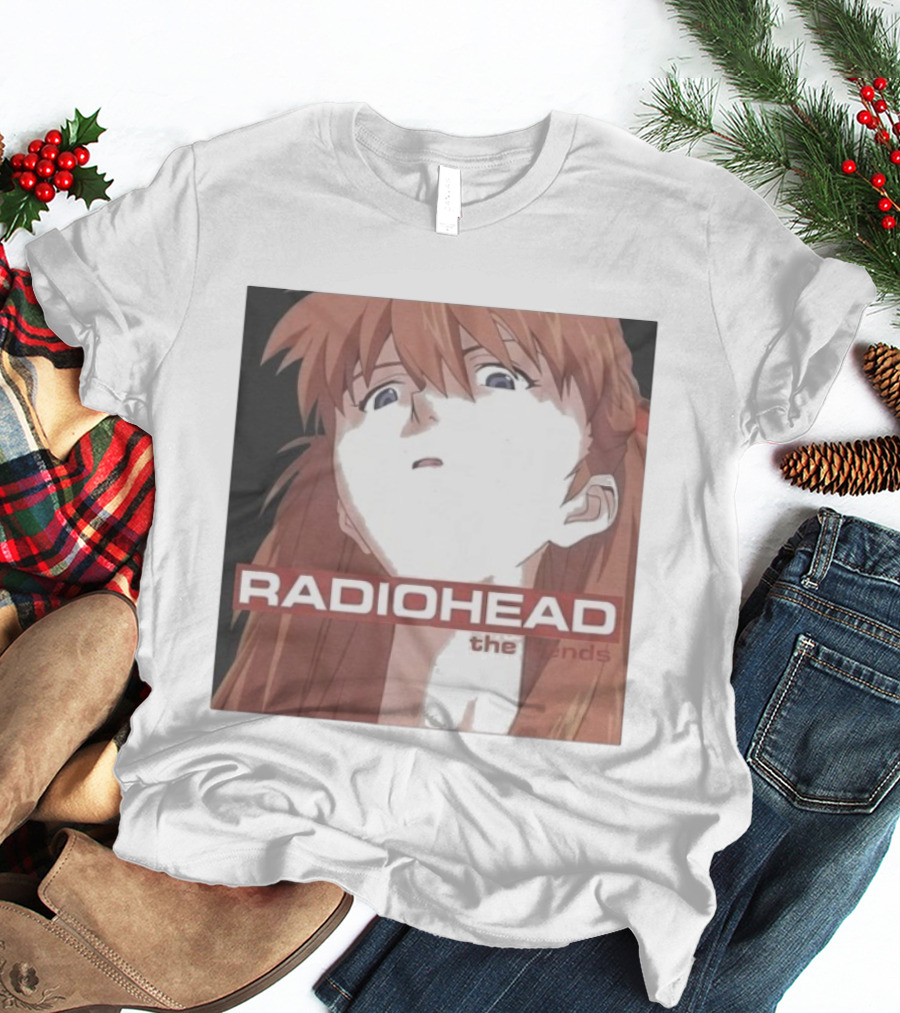 Radiohead The Bends Asuka Langley Soryu Anime Crossover Fan Art T-Shirt
