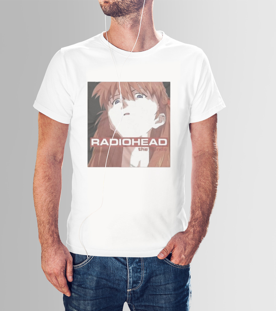 Radiohead The Bends Asuka Langley Soryu Anime Crossover Fan Art T-Shirt