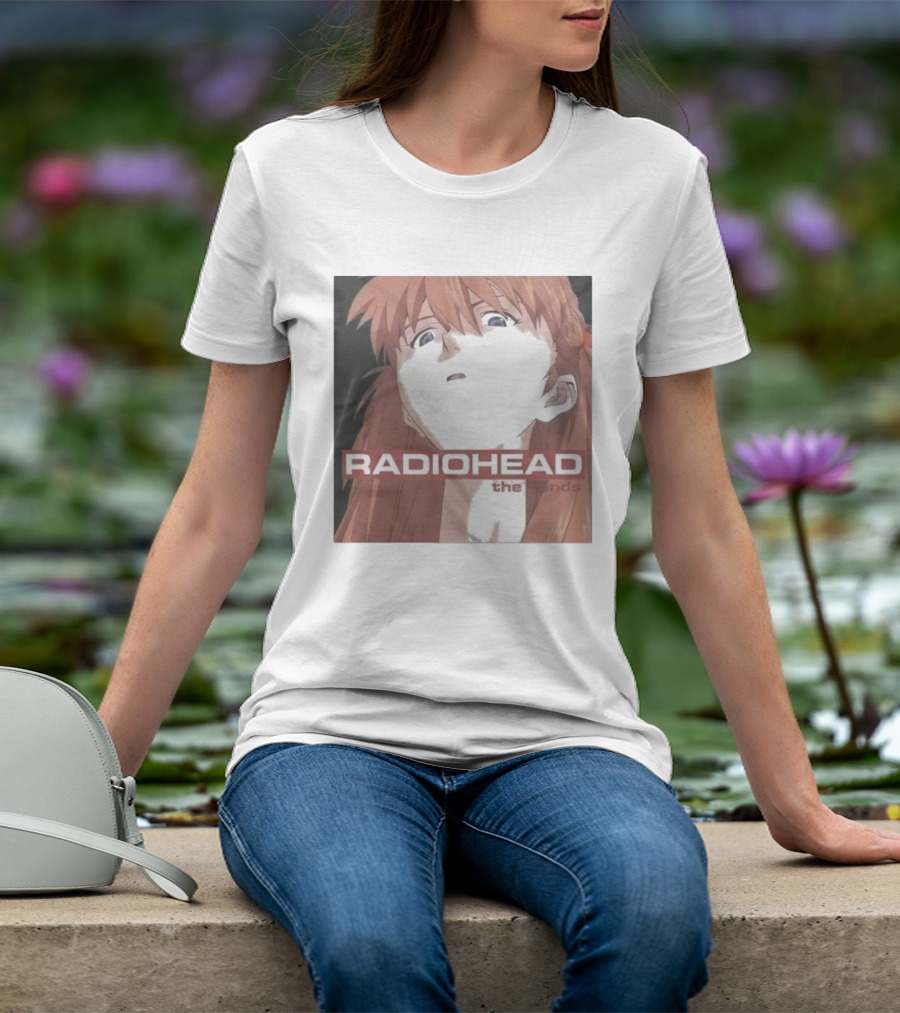 Radiohead The Bends Asuka Langley Soryu Anime Crossover Fan Art T-Shirt