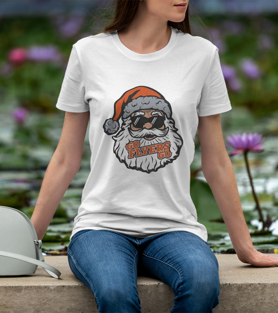 Santa Claus Go Flyers Go Philadelphia Hockey Christmas 2025 T-Shirt