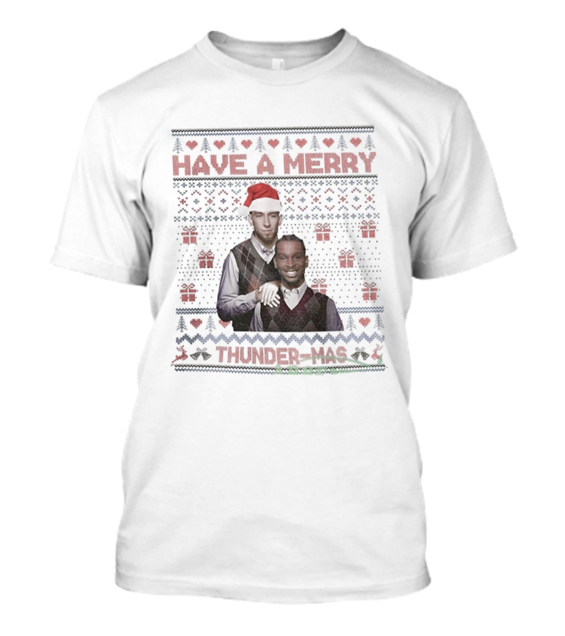 Shaivonte Aician Chet Holmgren Oklahoma City Thunder Merry Thunder Mas Christmas Stepbrothers T-Shirt
