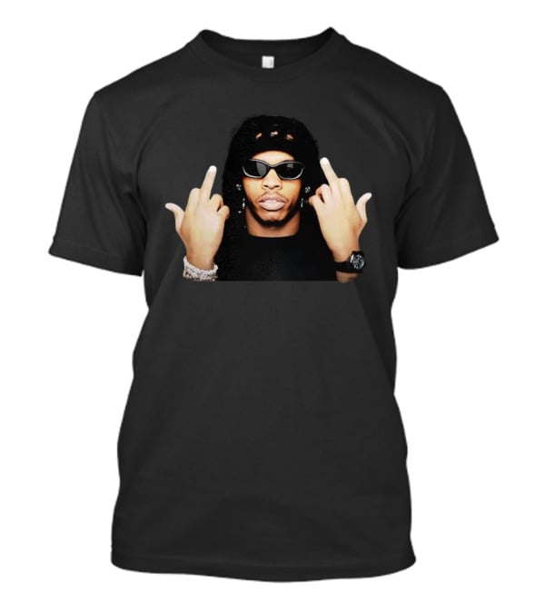 Lil Baby Two Middle Fingers Meme Sunglasses Black Jewelry T-Shirt