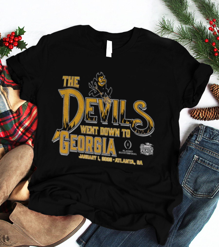 The Devils Went Down To Georgia January 1 2022 Atlanta GA T-Shirt