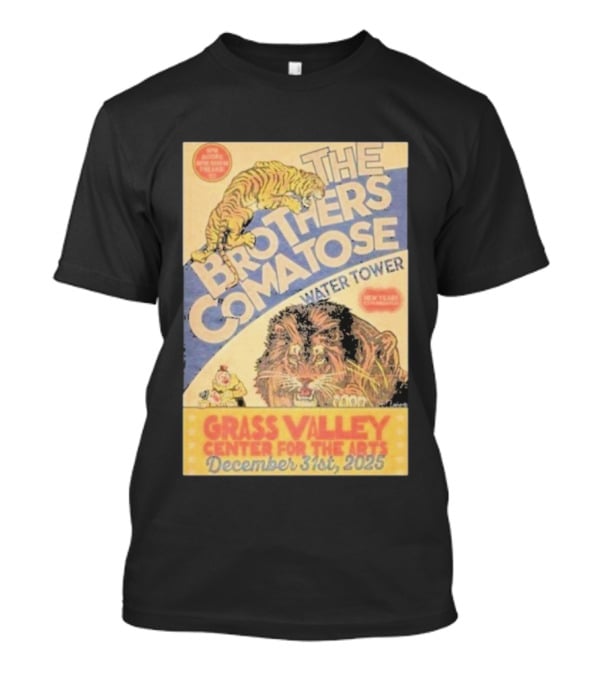 The Brothers Comatose Water Tower New Year Grass Valley Center For The Arts December 31st 2025 T-Shirt