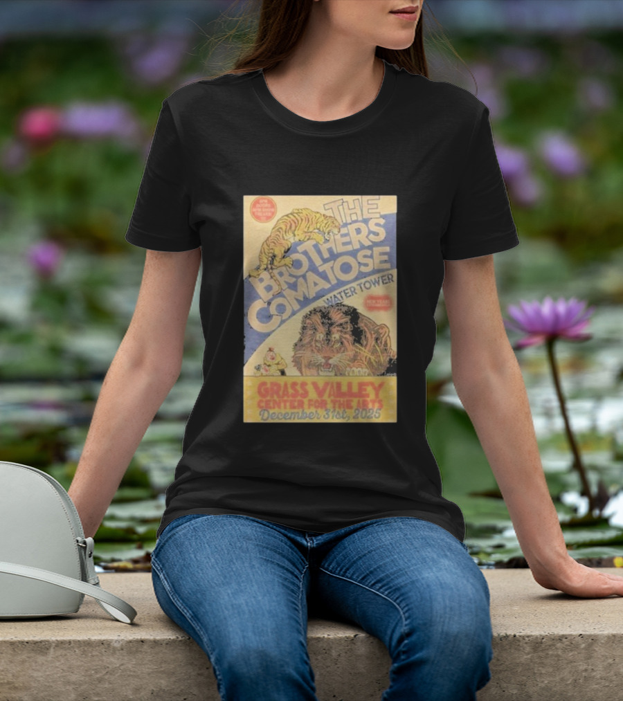 The Brothers Comatose Water Tower New Year Grass Valley Center For The Arts December 31st 2025 T-Shirt