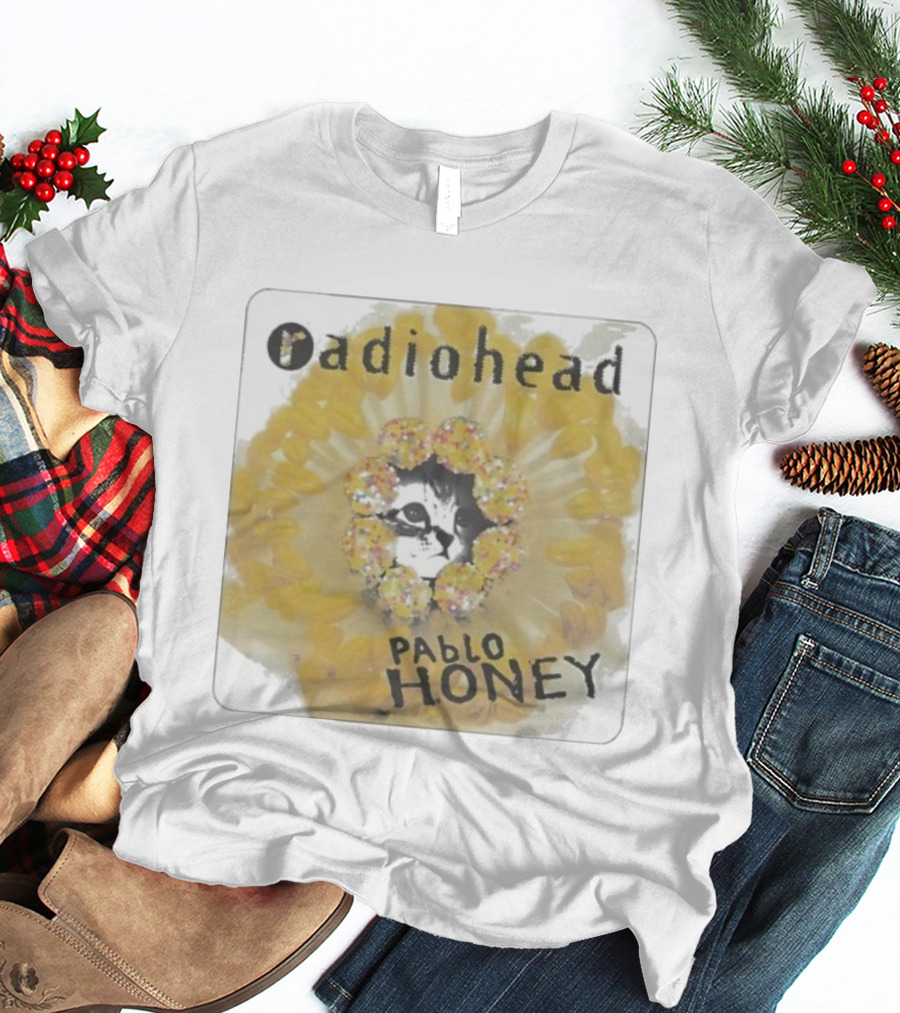 Radiohead Pablo Honey Cat Album Cover Design T-Shirt
