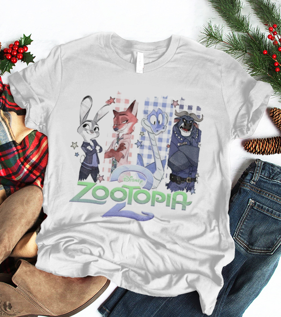 Disney Zootopia 2 Movie Bunny Fox Characters T-Shirt