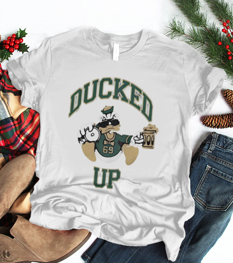 Ducked Up Oregon Duck Mascot Parody 69 T-Shirt