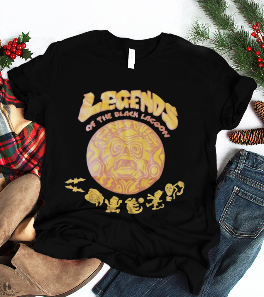 Legends Of The Black Lagoon Aztec-Inspired Face And Symbols T-Shirt