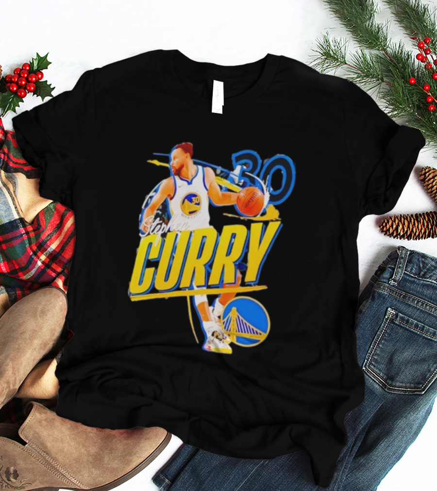 Stephen Curry 30 Golden State Warriors Basketball Icon T-Shirt