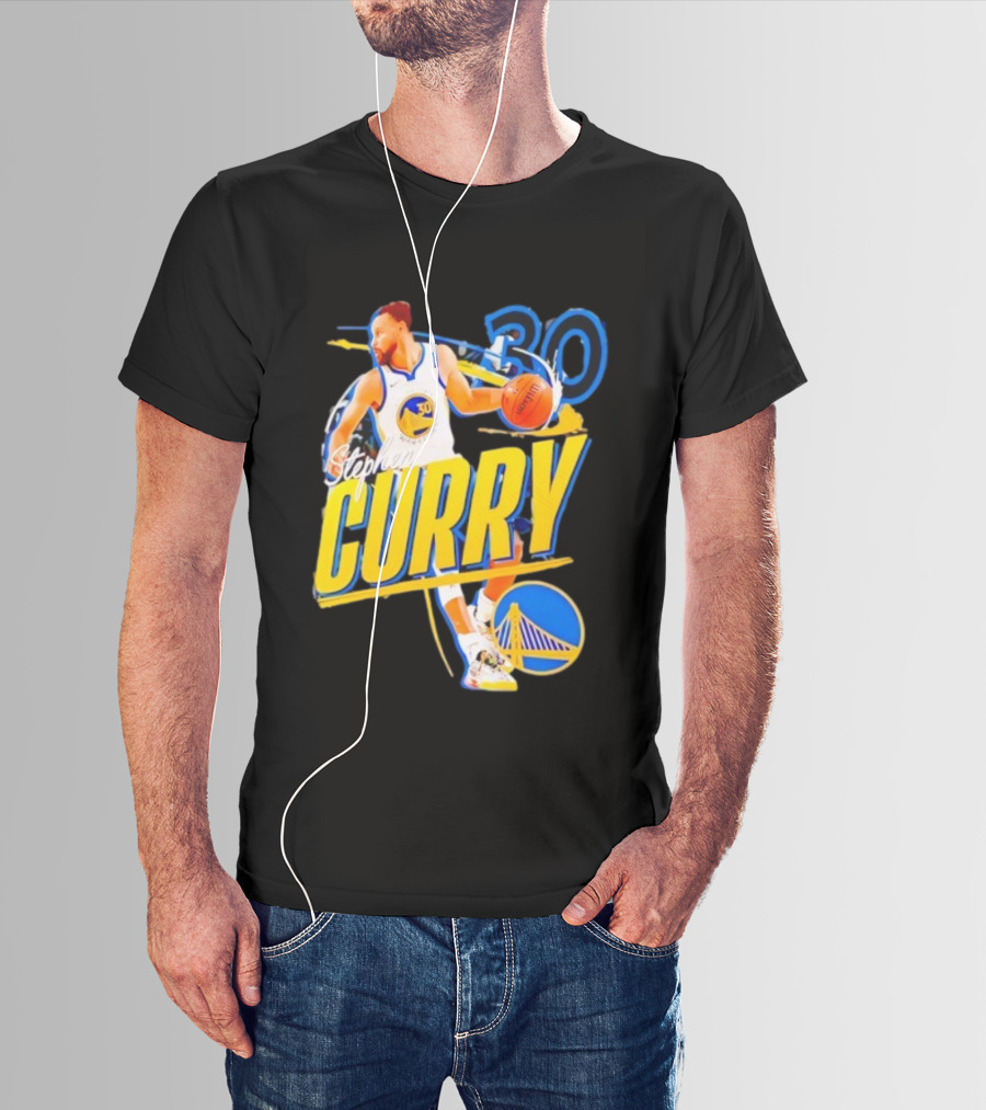 Stephen Curry 30 Golden State Warriors Basketball Icon T-Shirt