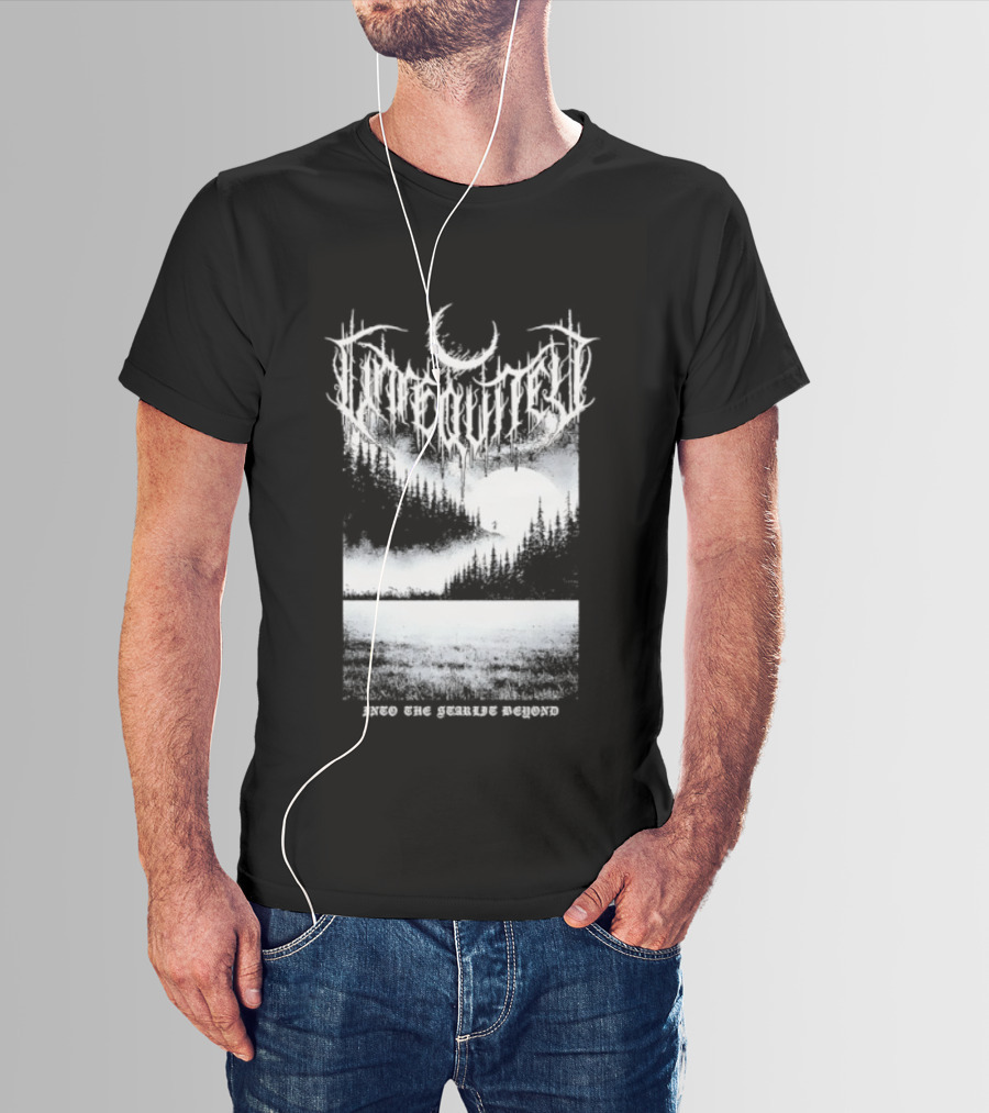 Svaltvinter Moonlit Forest With Geiranger Beyond T-Shirt