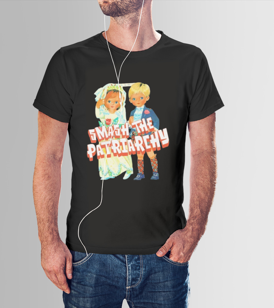 Smash The Patriarchy Vintage Children Illustration T-Shirt