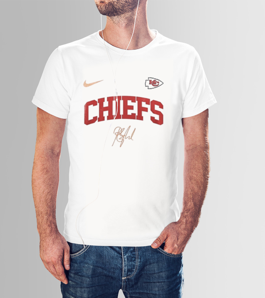 Kansas City Chiefs Nike KC Arrowhead Barry Manilow Signature T-Shirt