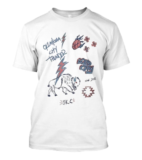 Oklahoma City Thunder Loud City Thunder Up OKC Basketball Buffalo Lightning T-Shirt