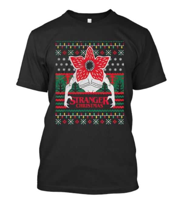 Stranger Things Demogorgon Upside Down Christmas Sweater Style T-Shirt