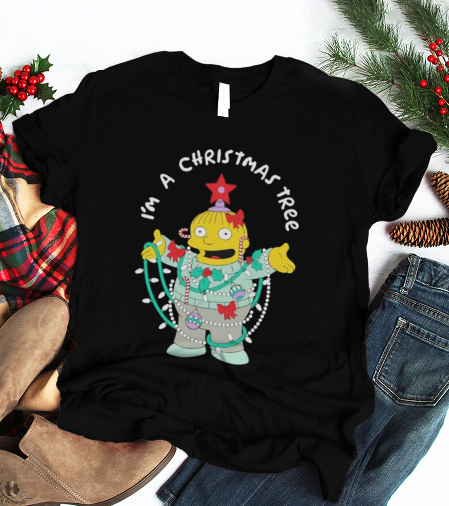 Ralph Wiggum I'm A Christmas Tree Holiday Humor T-Shirt