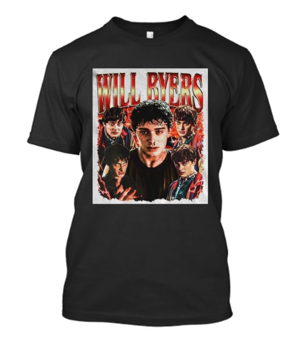 Will Byers Stranger Things Character Montage Upside Down Theme T-Shirt