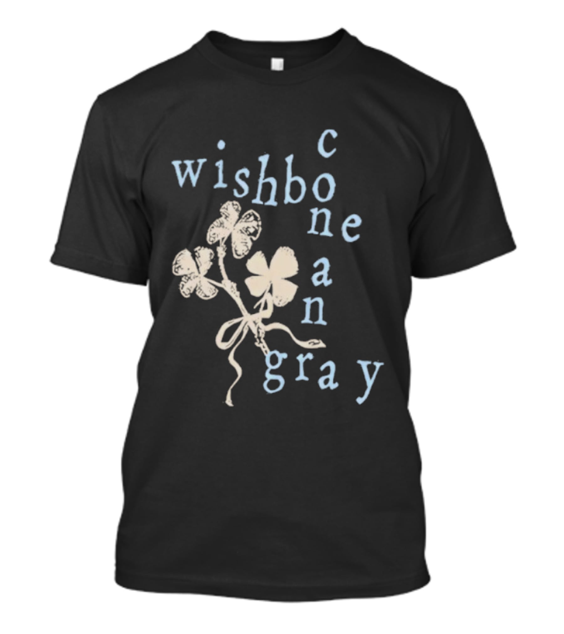 Wishbone Conan Gray Four-Leaf Clover Ribbon T-Shirt