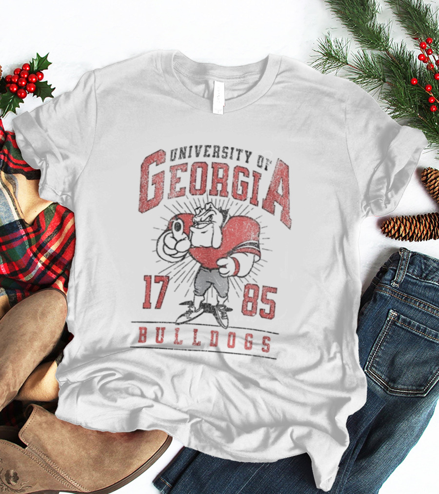 University Of Georgia Bulldogs 1785 Retro Hairy Dawg Football T-Shirt
