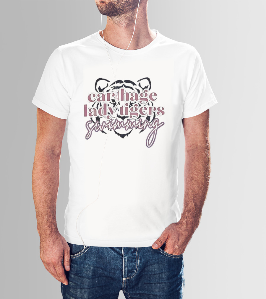 Carthage Lady Tigers Swimming Team Spirit T-Shirt