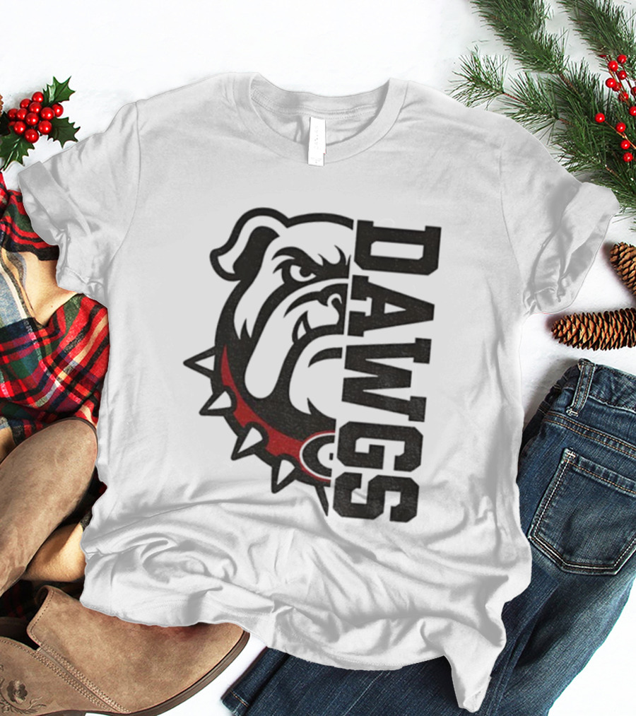 Georgia Bulldogs Dawgs Split Bulldog Graphic T-Shirt