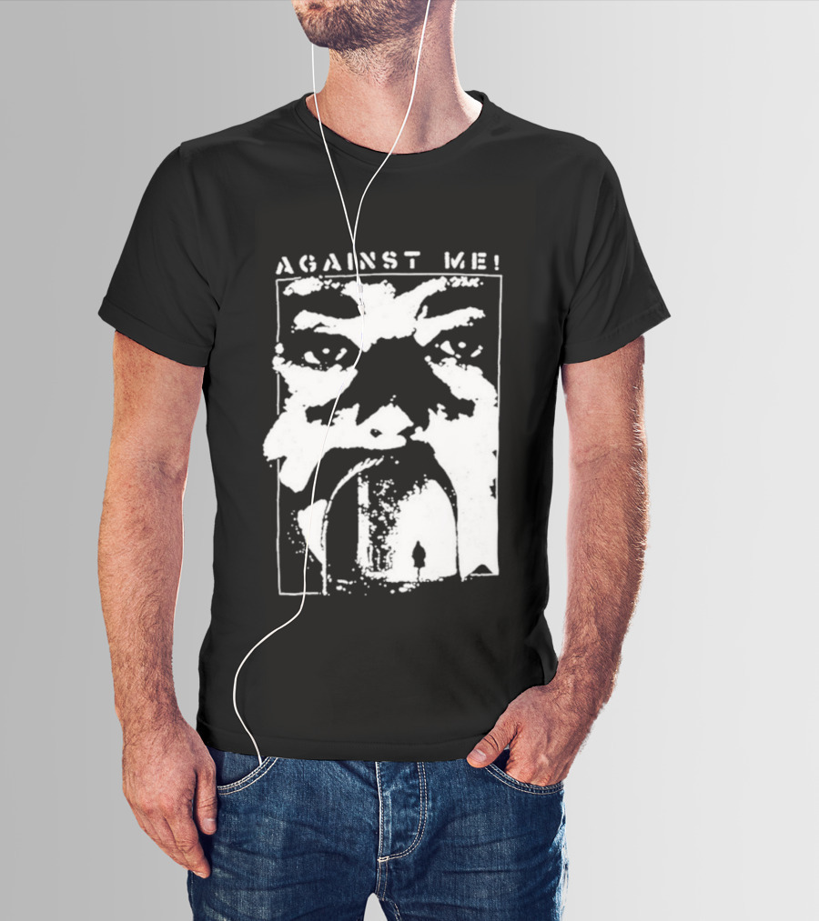 Against Me! Mouth Tunnel Face Design T-Shirt
