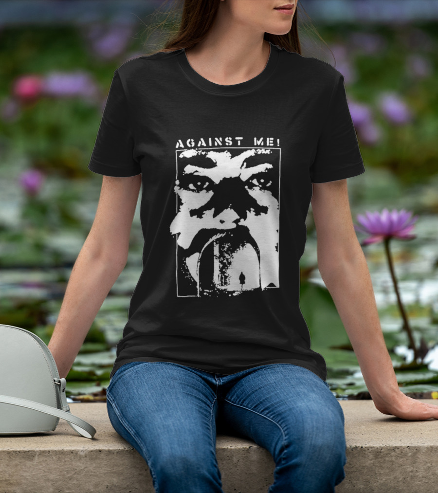 Against Me! Mouth Tunnel Face Design T-Shirt