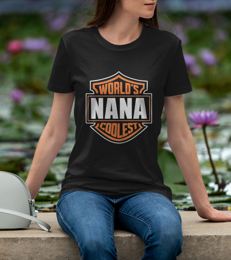 World’s Coolest Nana Matching Family Reunion Emblem T-Shirt