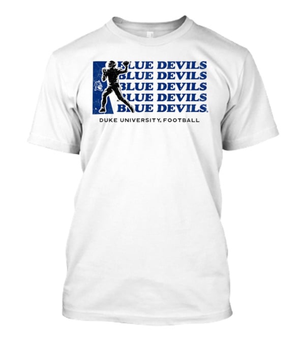 Duke Blue Devils Football Silhouette Duke University Blue Devils T-Shirt