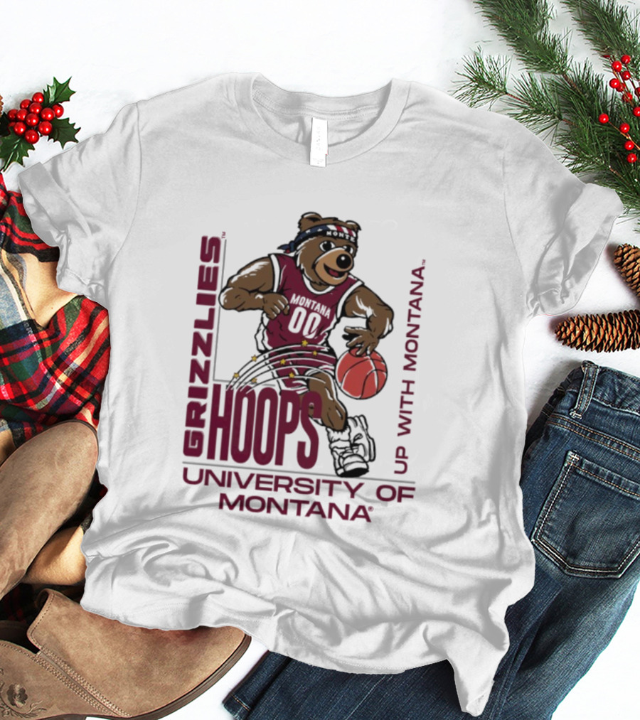 Grizzlies Hoops University Of Montana Basketball Bear Up With Montana T-Shirt