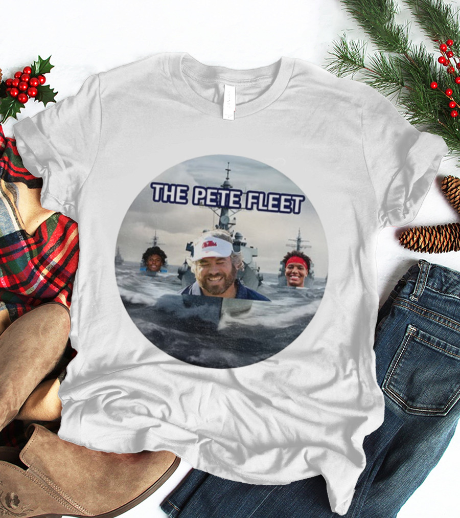 Lane Kiffin Ole Miss Football The Pete Fleet Navy Ships Sports Team Image T-Shirt