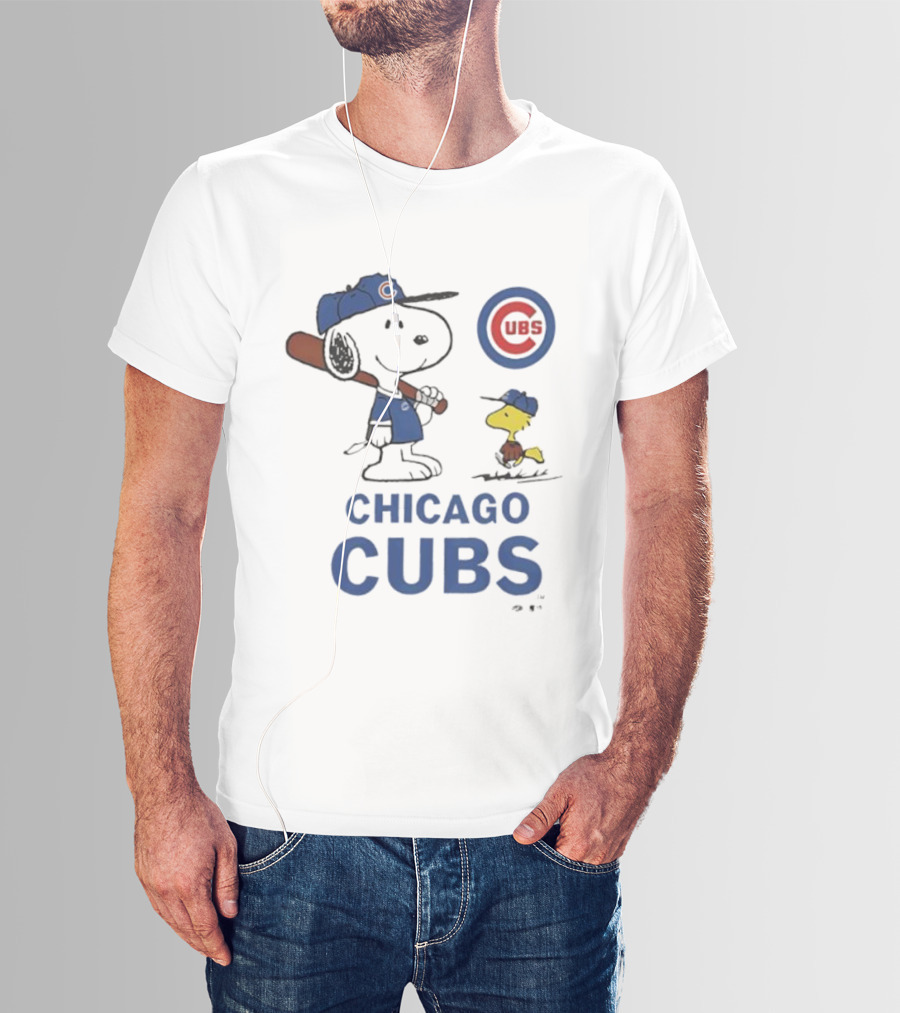 Peanuts Snoopy Woodstock Chicago Cubs Toddler Baseball C Cap T-Shirt