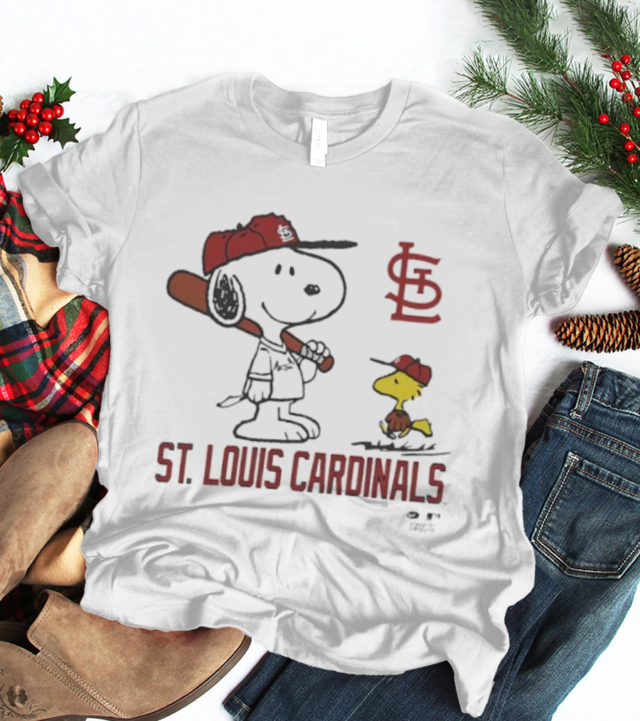 Snoopy Woodstock St. Louis Cardinals Baseball Toddler T-Shirt