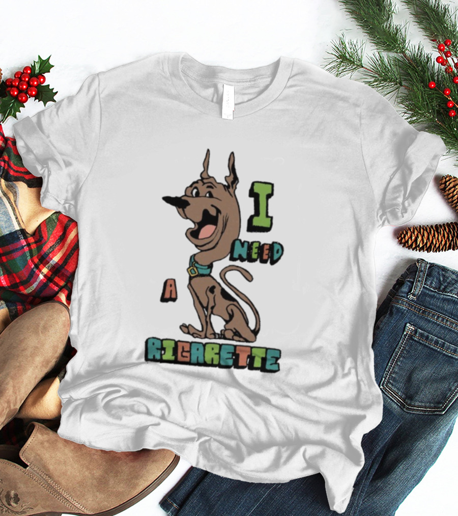 Scooby-Doo I Need A Cigarette Funny Cartoon T-Shirt
