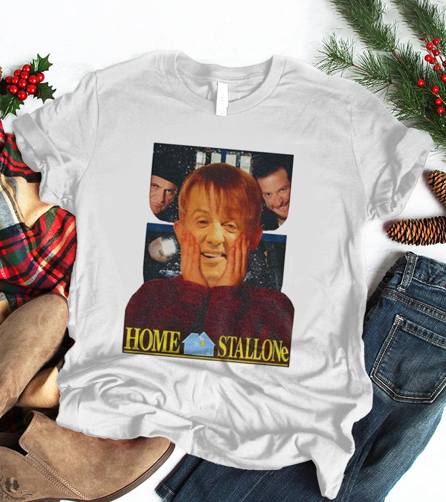 Sylvester Stallone Kevin McCallister Christmas Home STALLONe T-Shirt