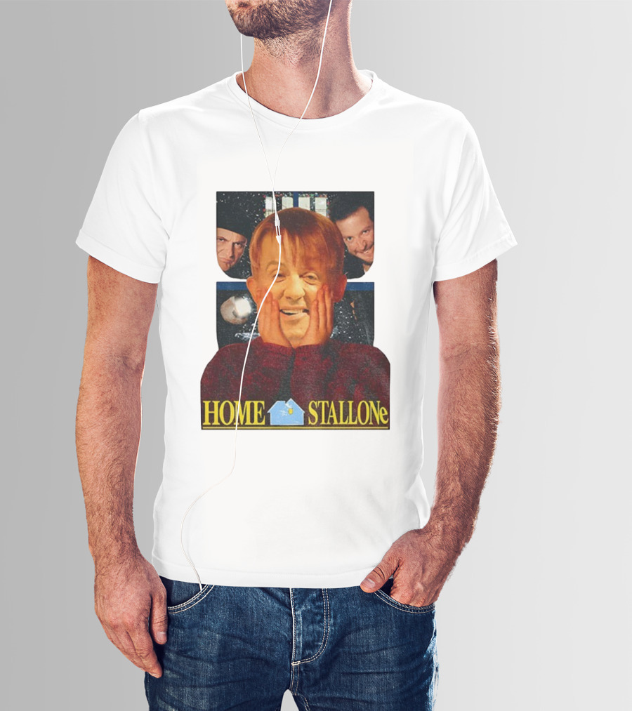 Sylvester Stallone Kevin McCallister Christmas Home STALLONe T-Shirt