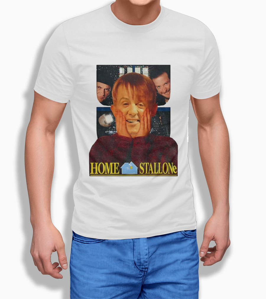 Sylvester Stallone Kevin McCallister Christmas Home STALLONe T-Shirt