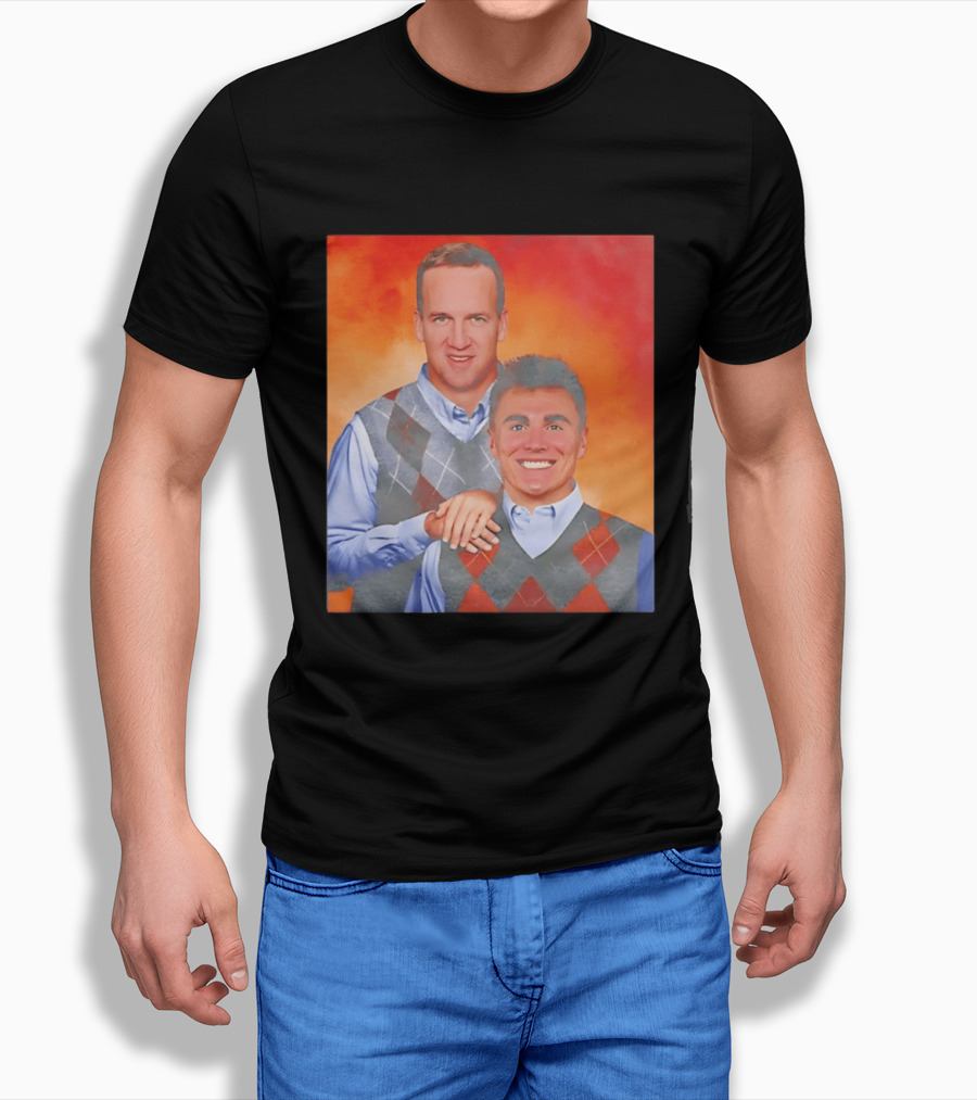 Bo Nix Peyton Manning Step Brothers Denver Broncos Comedy T-Shirt