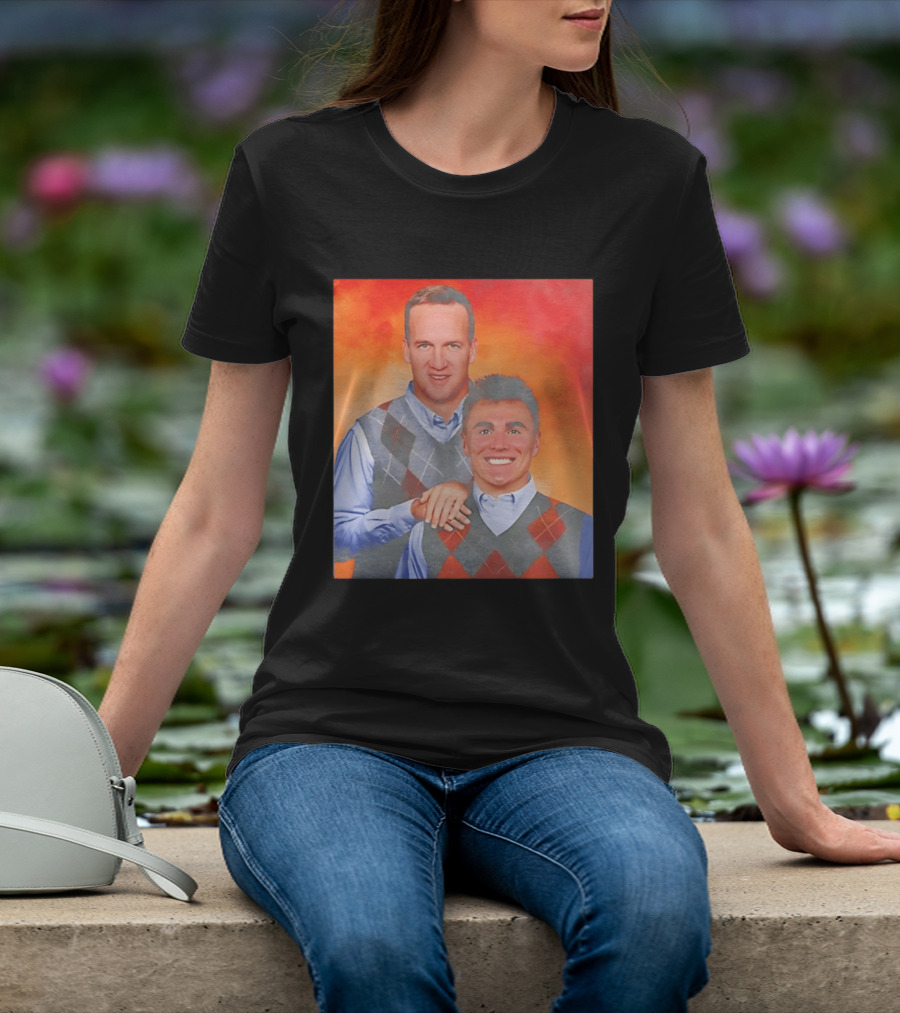 Bo Nix Peyton Manning Step Brothers Denver Broncos Comedy T-Shirt