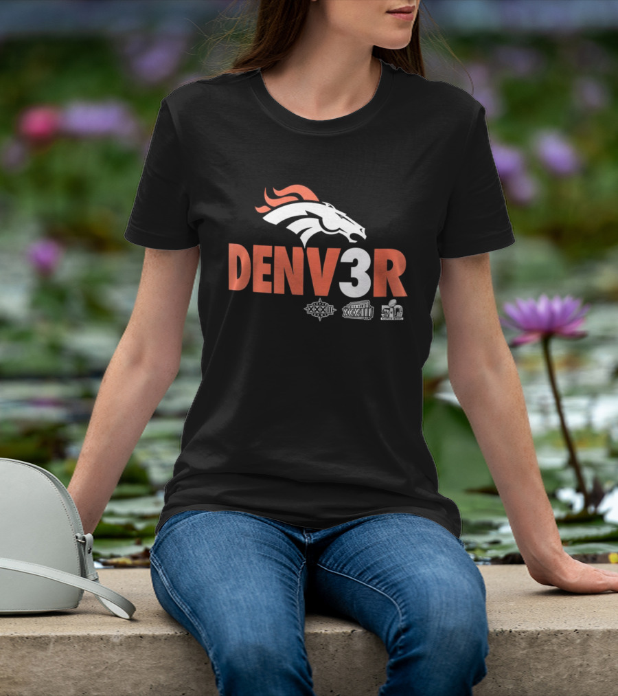 Denver Broncos Denv3r NFL Football Team Championship Fan T-Shirt
