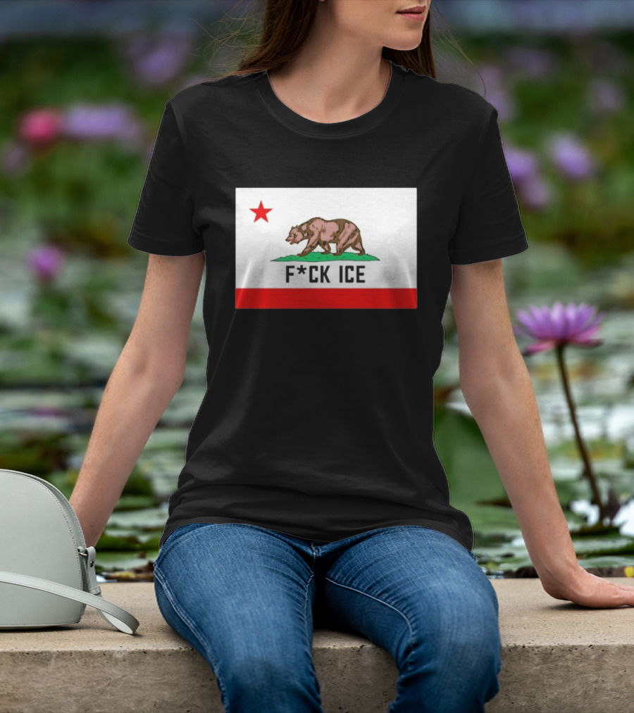 F*ck Ice Bear Flag California T-Shirt