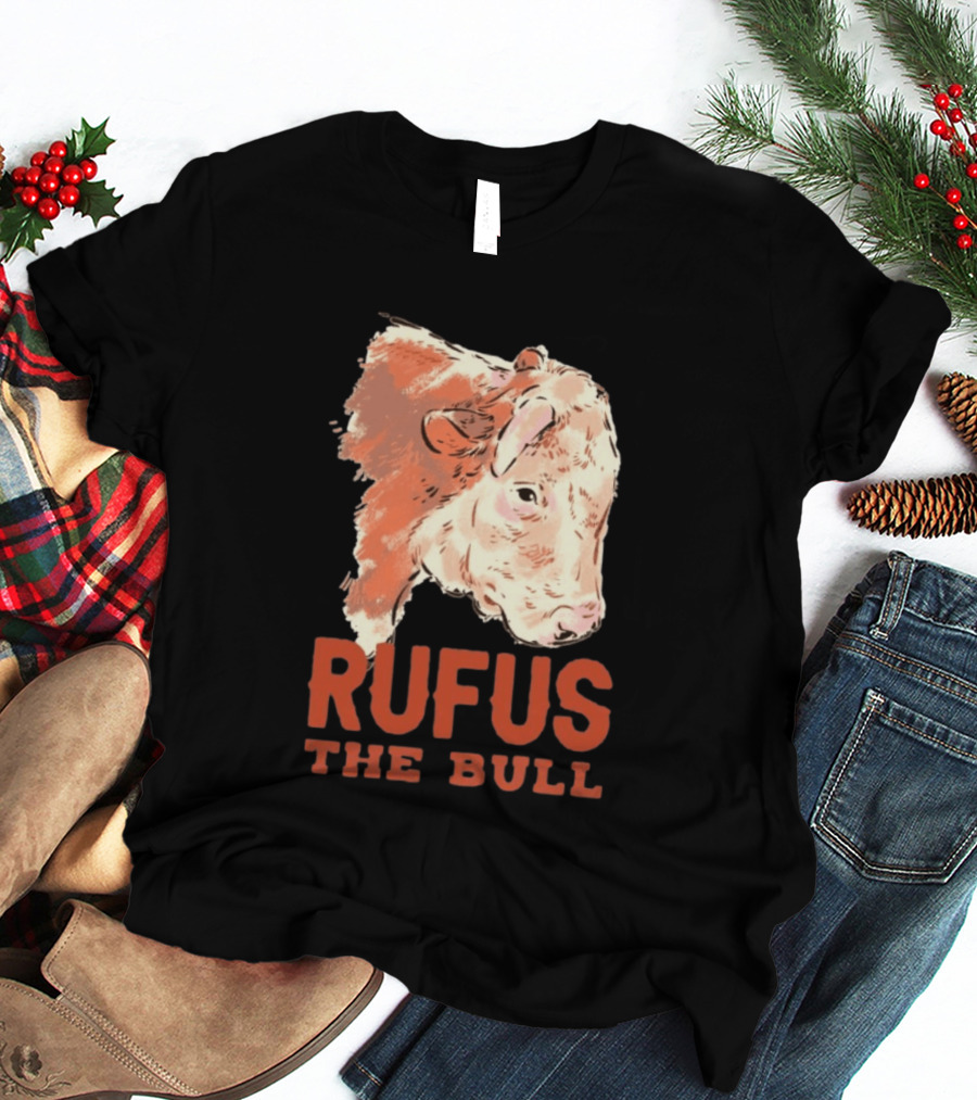 Rufus The Bull Cow Retro Style Rustic T-Shirt