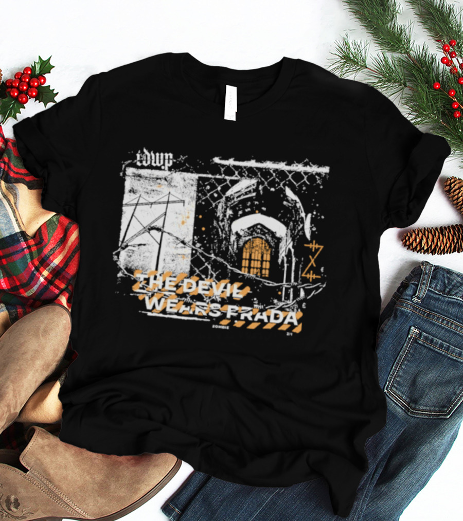 The Devil Wears Prada Zombie ZII X141 Orange White Fence Arch T-Shirt