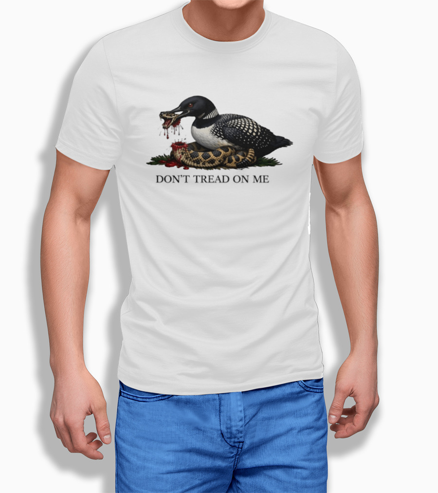 Common Loon Snake Blood Don't Tread On Me T-Shirt