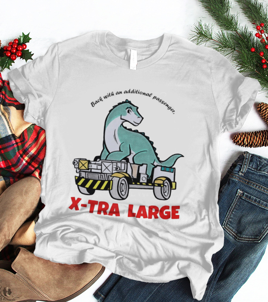 X Tra Large Dinosaur Back With An Additional Passenger T-Shirt