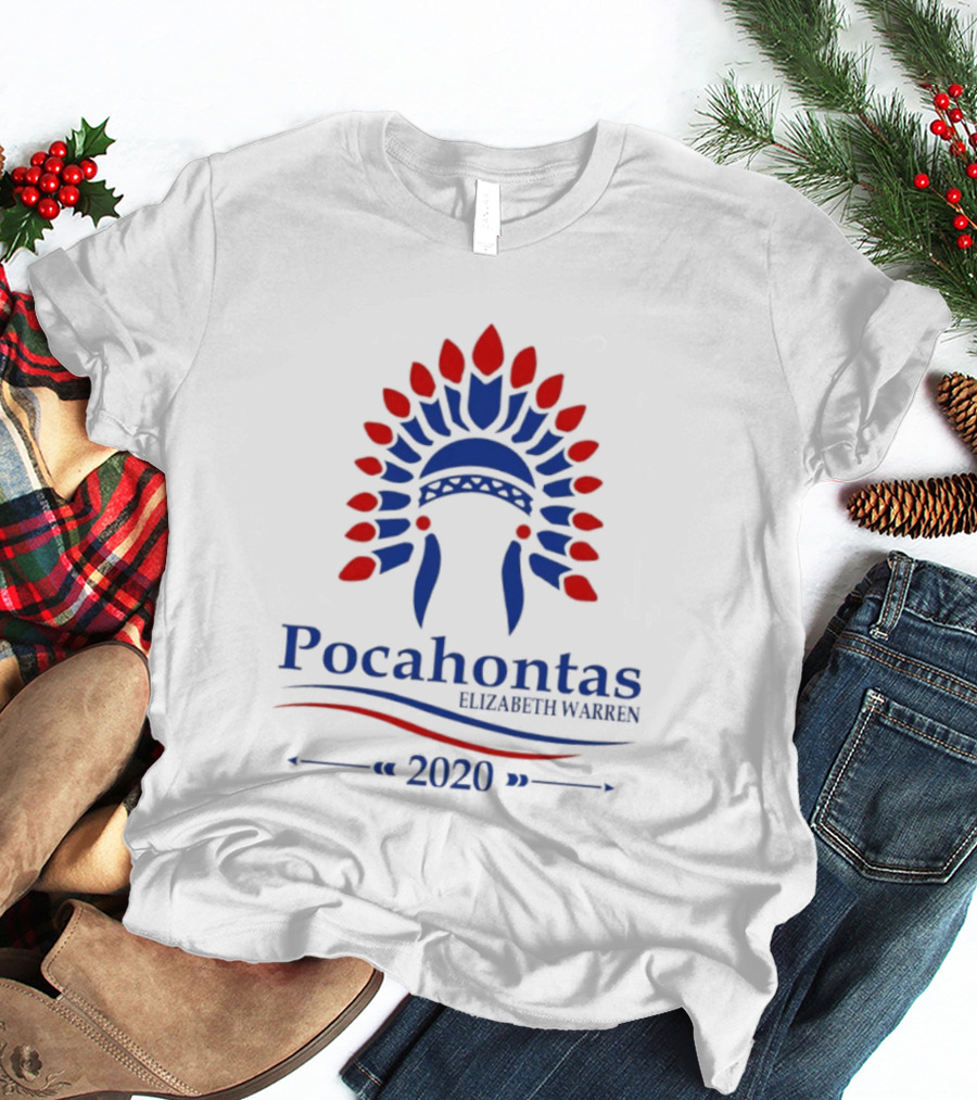 Pocahontas Elizabeth Warren 2020 Headdress T-Shirt