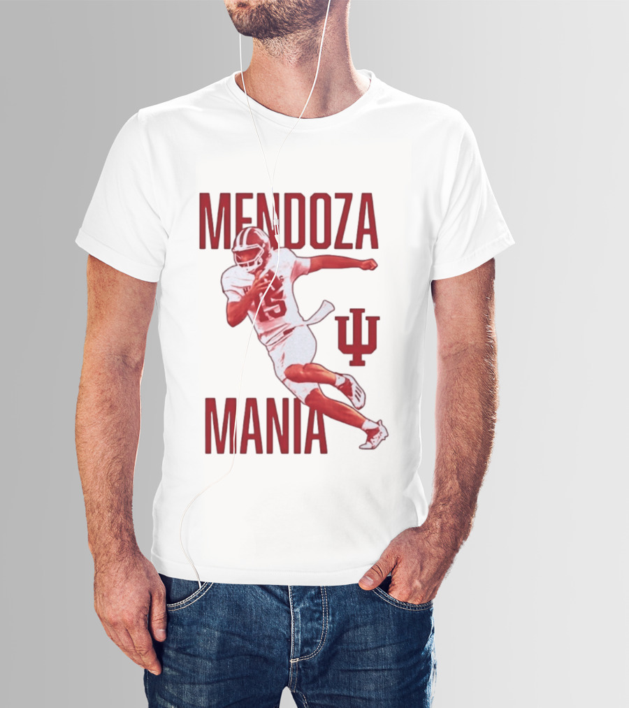 Mendoza Mania Indiana Hoosiers Football Player Action Icon IU T-Shirt