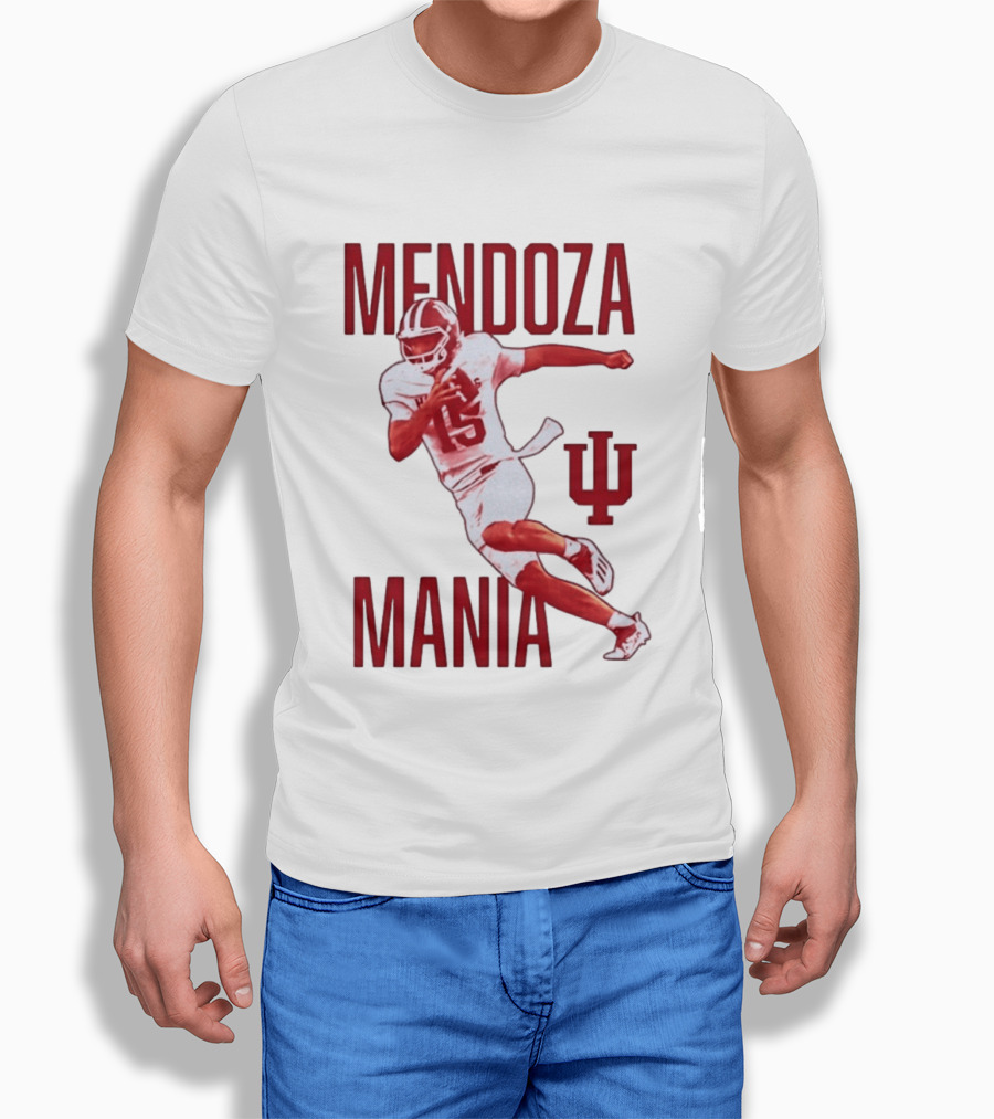 Mendoza Mania Indiana Hoosiers Football Player Action Icon IU T-Shirt