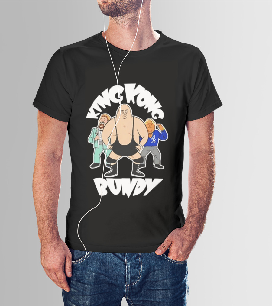 King Kong Bundy Wrestling Managers Cartoon T-Shirt